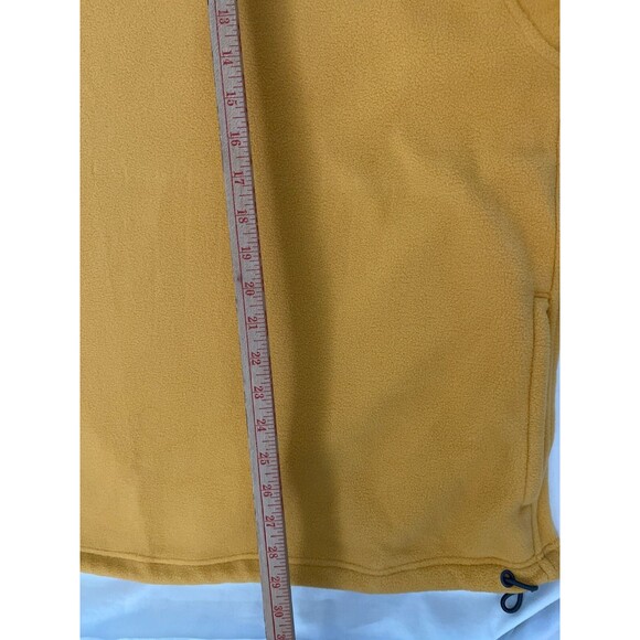 Izod Perform X Women's 1/4 Zip Fleece Pullover Jacket slash pocket sz 1X–Yellow - Picture 5 of 10